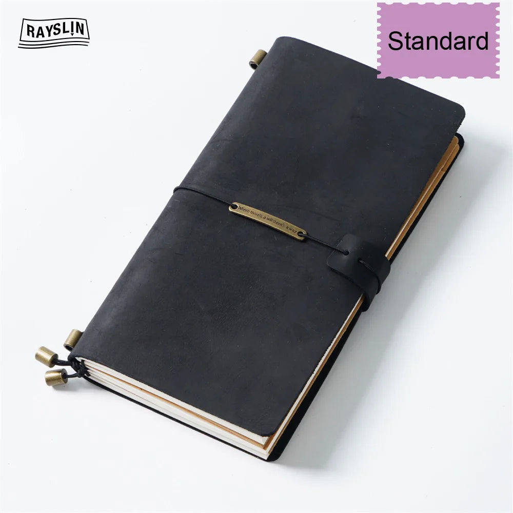 Explore Your Creativity with the 7-Color Genuine Leather Travel Journal - Handmade A5 Notebook with Free Embossing!